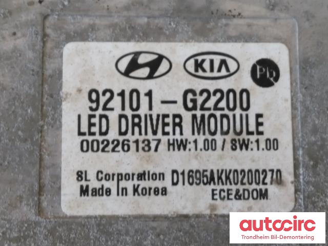 Styreenhet LED til Hyundai Ioniq Electric 2019-->> (Fase 2)  (SL CORPORATION|92101-G2200|)