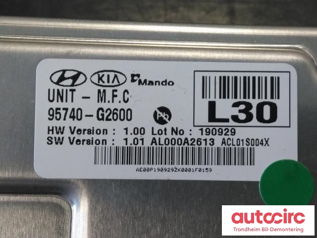 Parkeringskamera foran til Hyundai Ioniq Electric 2019-->> (Fase 2)  (MANDO|95740-G2600|95740G2600|AL000A2613)