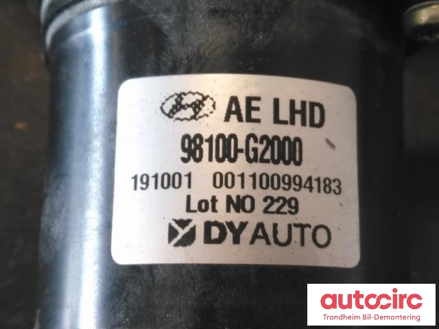 Viskermotor frontrute til Hyundai Ioniq Electric 2019-->> (Fase 2)  (DY AUTO|98100-G2000|98110-G2000|98110G2000)