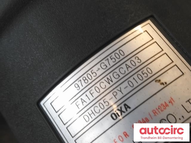 Aircondition diverse til Hyundai Ioniq Electric 2019-->> (Fase 2)  (DHC|25670-G7500|)