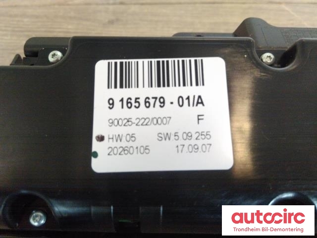 Varmeapparat betjening til BMW X5 2007-2013 (E70) (E70) (VALEO|64119310445|61319180946|114191 10)