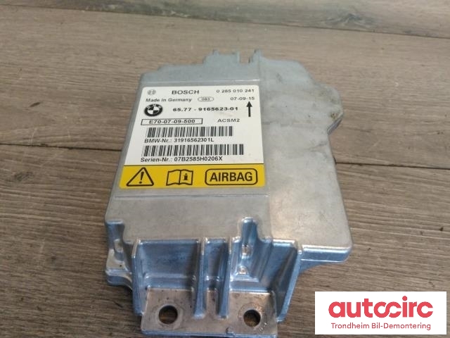 Styreenhet airbag hovedsensor til BMW X5, 2007-2013 (E70) (E70) (BOSCH|65779240083)