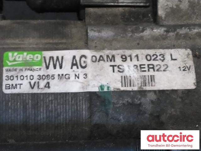 Starter diesel til VW Touran 2010-2015 (Type I, Fase 3)  (VALEO|0AM911023L|TS18ER22|0AM911023LX)