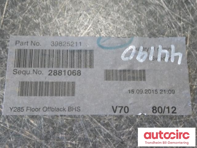 Bagasjerom teppe/gulvplate til Volvo XC90 2015-2025 (Type II)  (..|0093022|39825211|32131326)