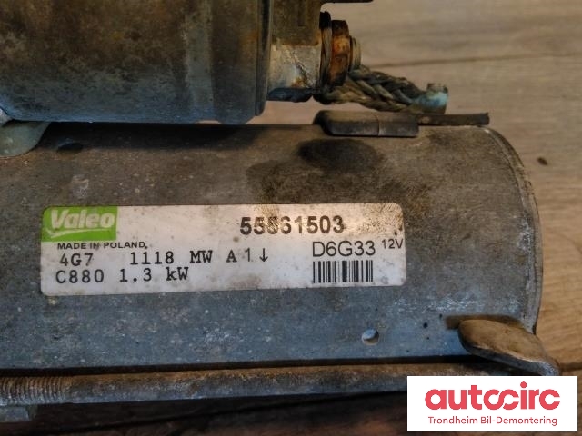 Starter diesel til Opel Corsa D 2006-2014  (VALEO|55561503|D6G33|93191079)