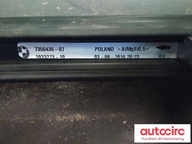 Takrails til BMW X1 2015-2022 (F48) (F48) (HØYRE|7356436|51137356436|203273-10)