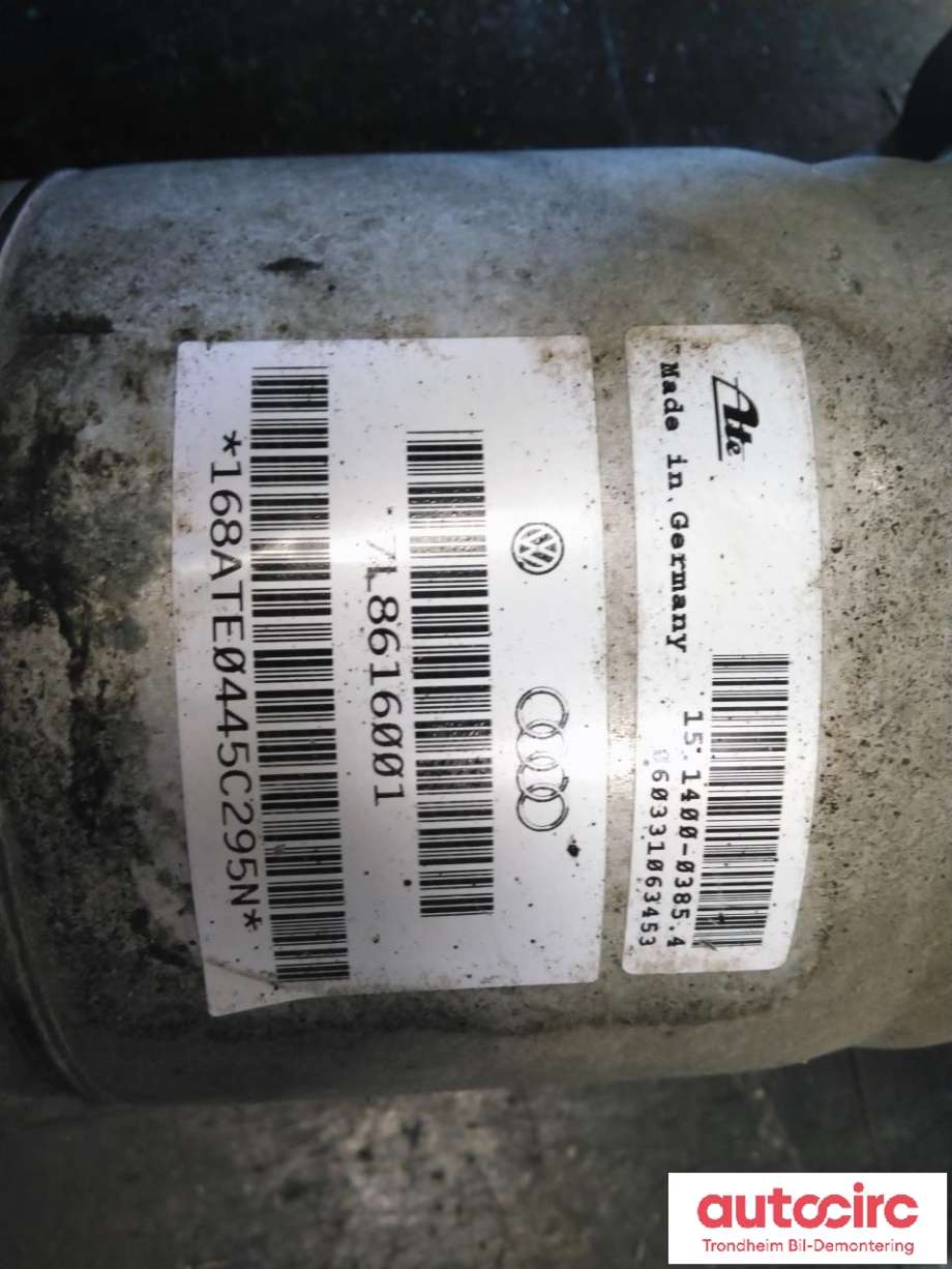 Fjær bak nivå luftpute/belg til Audi Q7 2006-2010 (Type I, Fase 1)  (VENSTRE SIDE.|7L8616001|7L8616019G|)