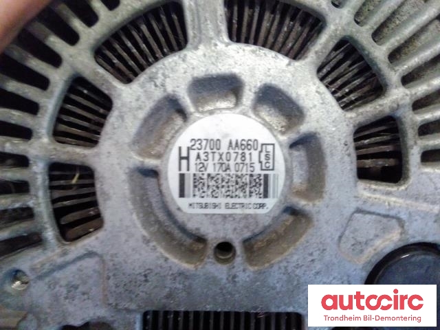 Dynamo diesel til Subaru Forester 2008-2013 (Type III)  (MITSUBISHI ELECTRIC|23700AA660|A3TX0781|)