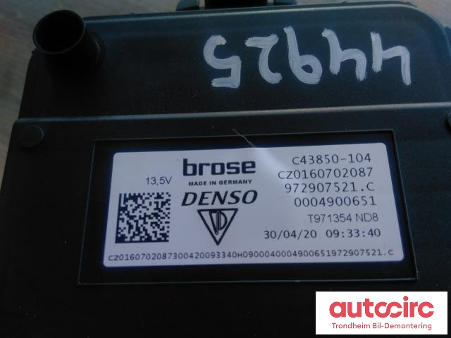 Varmeapparat motor til Porsche Taycan 2019-->>  (DENSO|972907521C|CZ0160702087|9A7907521C)