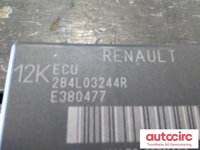 Styreenhet diverse til Renault Zoe 2019-->> (Fase 2)  (VALEO|284L03244R|380477|)
