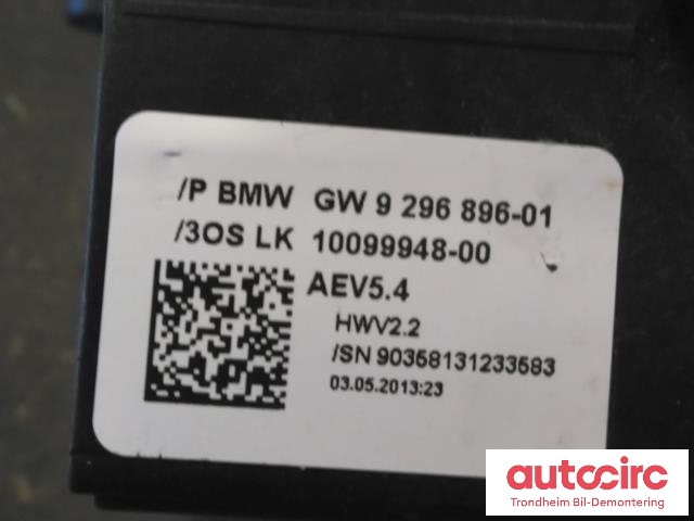 Girstang/girvelger automat til BMW 3-Serie 2012-2018 (F30/F31/F34) (F30/F31/F34) (LK|9296896|61319296896|61 31 9 296 896| 9296896-01| 10099948-00)
