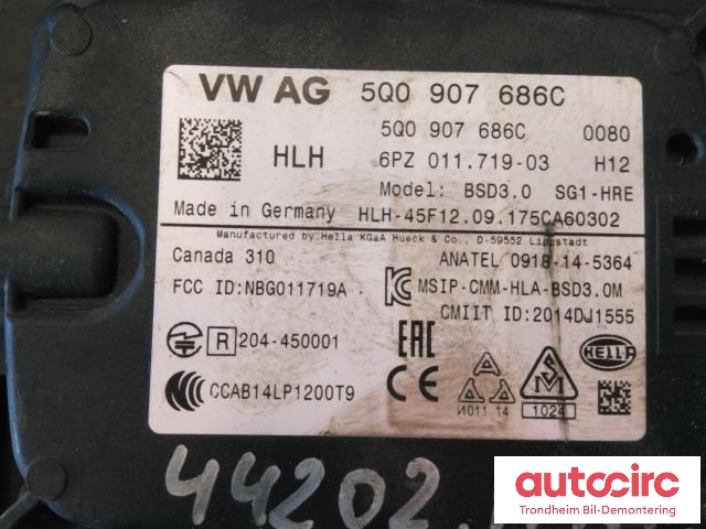 Sensor blindsone til VW Golf VII 2017-2020 (Fase 2)  (HELLA|5Q0907686C|)