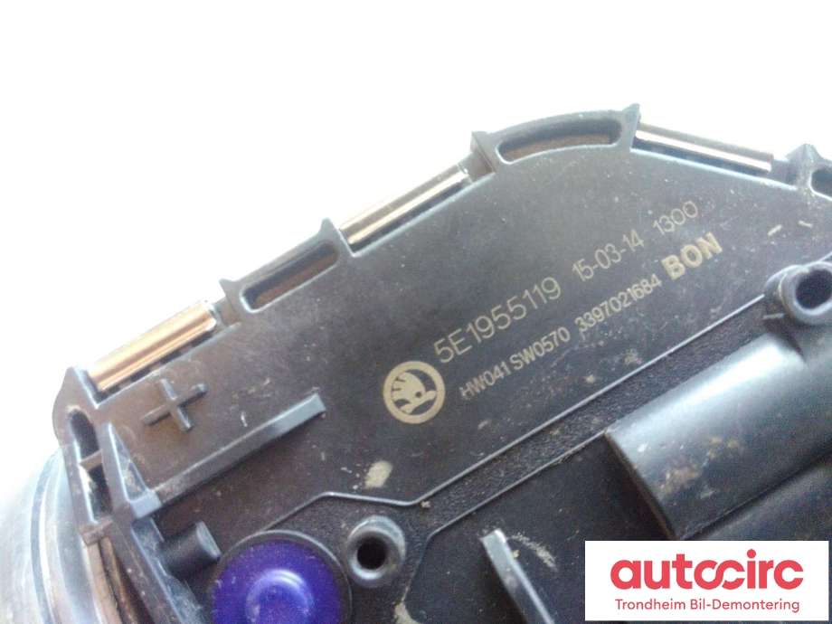 Viskermotor frontrute til Škoda Octavia 2013-2016 (Type III, Fase 1) (BOSCH|5E1955119|5E1955023A|5E1955023B)