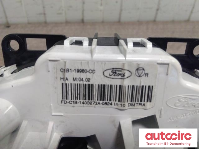 Varmeapparat betjening til Ford Fiesta 2013-2017 (Type VI, Fase 2) (...|C1B1-19980-CE|1910652|)