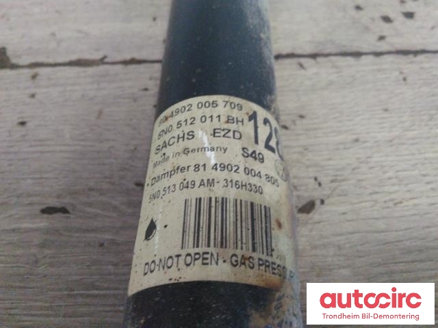 Støtdemper bak til VW Tiguan 2011-2016 (Type I, Fase 2)  (SACHS|5N0512011BH|5N0513049AT|804902005709)