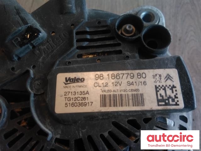 Dynamo til Peugeot 2008 2013-2019 (Type I)  (VALEO|9818677980|9670899580|2713135A)