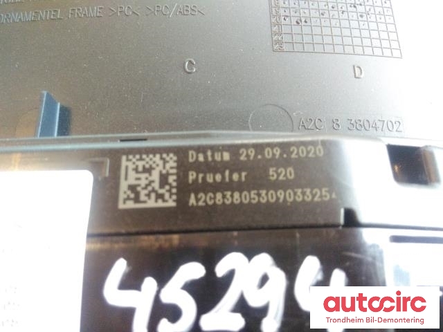 Instrumentpanel til Mercedes EQV 2020-->> (W447) (W447) (VDO|A4479007216|A3C058886604|)