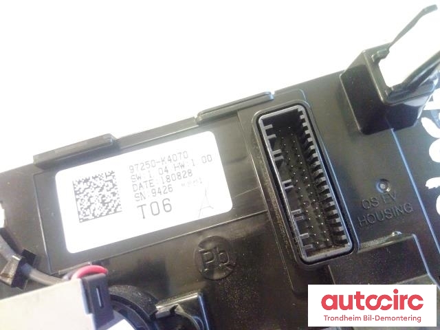 Varmeapparat betjening til Hyundai Kona 2017-2021 (Type I, Fase 1) (..|97250-K4070|97250-K4070SPS|97250K4070SPS| 97250-K4XXX)