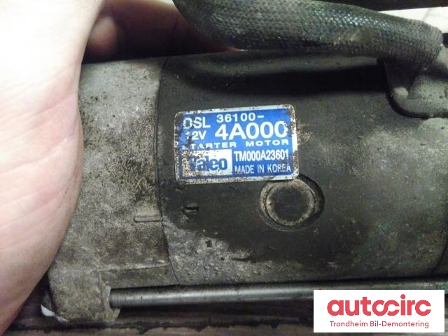 Starter diesel til Hyundai H-1 2006-2008 (Type I, Fase 2) (VALEO|TM000A23601|36100-4A000|361004A000)
