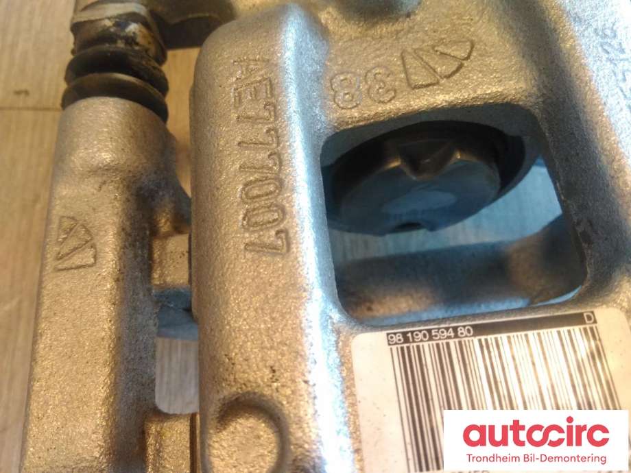 Bremsecaliper høyre bak, elektrisk til Peugeot e-208 2019-->>  (..|9819059480|AE777007|1608998980)