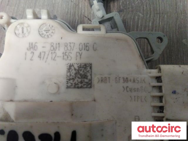 Låsekasse høyre foran til Audi A6 2011-2014 (Type IV, Fase 1) (C7) (C7) (..|8J1837016C|8J1837016E|)