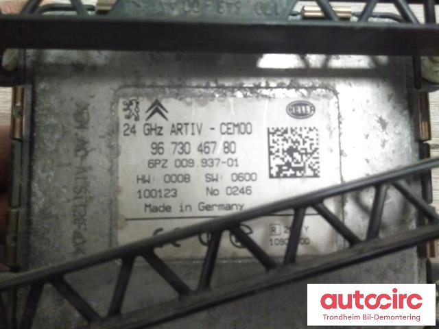 Sensor radar til Peugeot 3008 2009-2016 (Type I) (HELLA|9673046780|6590KZ|6590PE)