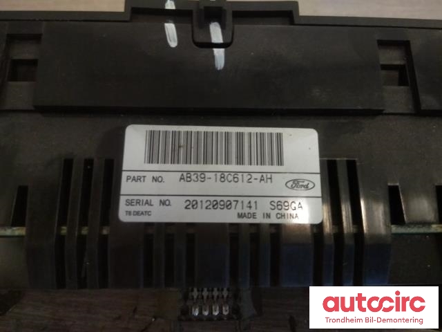 Varmeapparat betjening til Ford Ranger 2012-2015 (FORD|AB39-18C612-AH|AB39-18C612-AK|1854327)