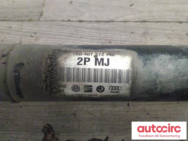 Drivaksel høyre foran, diesel/automat til VW Touran 2010-2015 (Type I, Fase 3)  (...|1K0407272PM|1K0407272R|1K0407272EN)