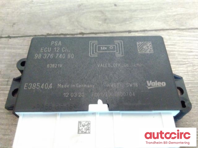 Styreenhet parkering til Peugeot e-208 2019-->>  (VALEO|9837674080|1675664180|)