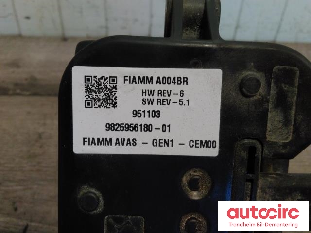 Høyttaler motorlyd, AVAS (Acoustic Vehicle Alerting System) til Peugeot e-208 2019-->> (FIAMM|9825956180|)