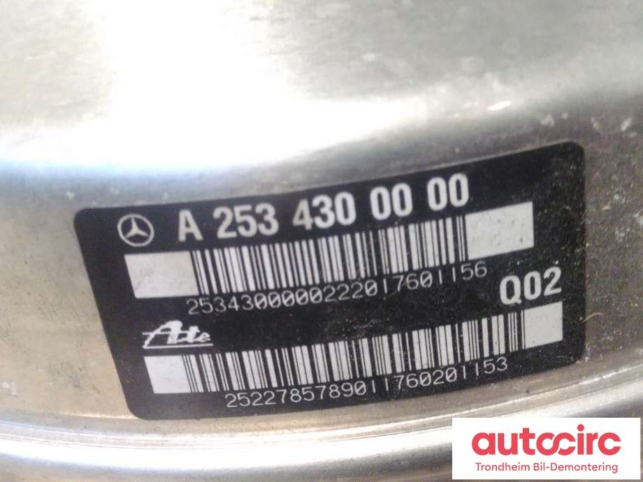 Bremsekraft-forsterker til Mercedes EQC 2019-->>  (ATE|A2534300000|A2534300800|A 253 430 08 00)