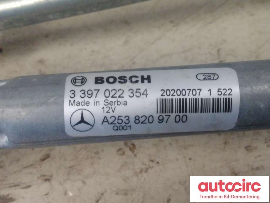 Viskeroverføring til Mercedes EQC 2019-->>  (BOSCH|A2538209700|A 253 820 97 00|3397022354)