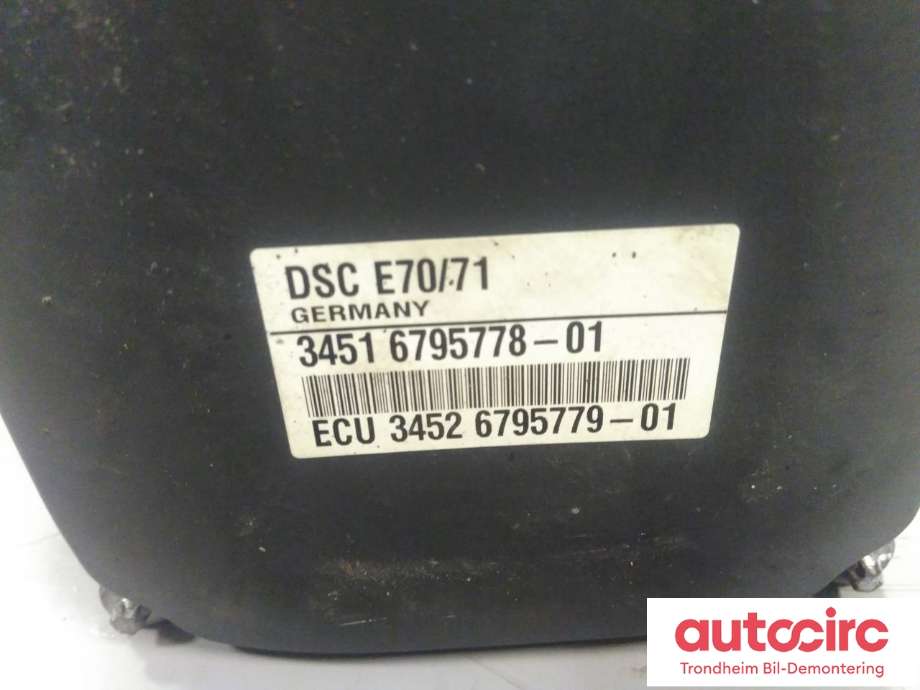 ABS sentral til BMW X6 2008-2014 (E71/E72) (E71/E72) (BOSCH|6780126|34516865025|6795778| 6795779| 0265250323| 0265960351)