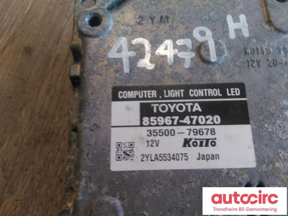 Styreenhet LED til Toyota Prius +7 2012-2020 (Type III) (stasjonsvogn) (stasjonsvogn) (KOITO|85967-47020|35500-79678|8110747290)