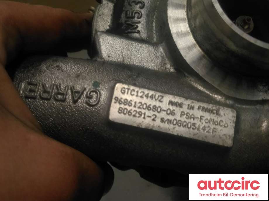 Turbo til Peugeot 508 2011-2014 (Type I, Fase 1)  (GARRETT|0375P7|0375P8|Y65013700| 968612068006| 968612068005| 9686120680| 36010147)