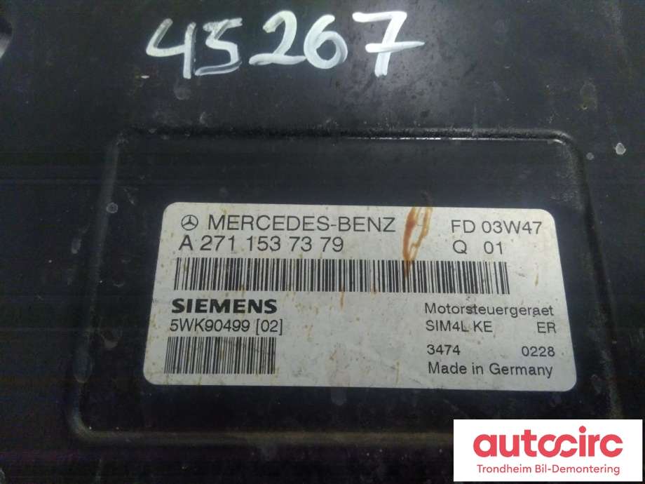 Styreenhet motor til Mercedes E-Klasse 2002-2006 (Fase 1) (W211) (W211) (SIEMENS|A2711537379|A2711536279|A2711539179)