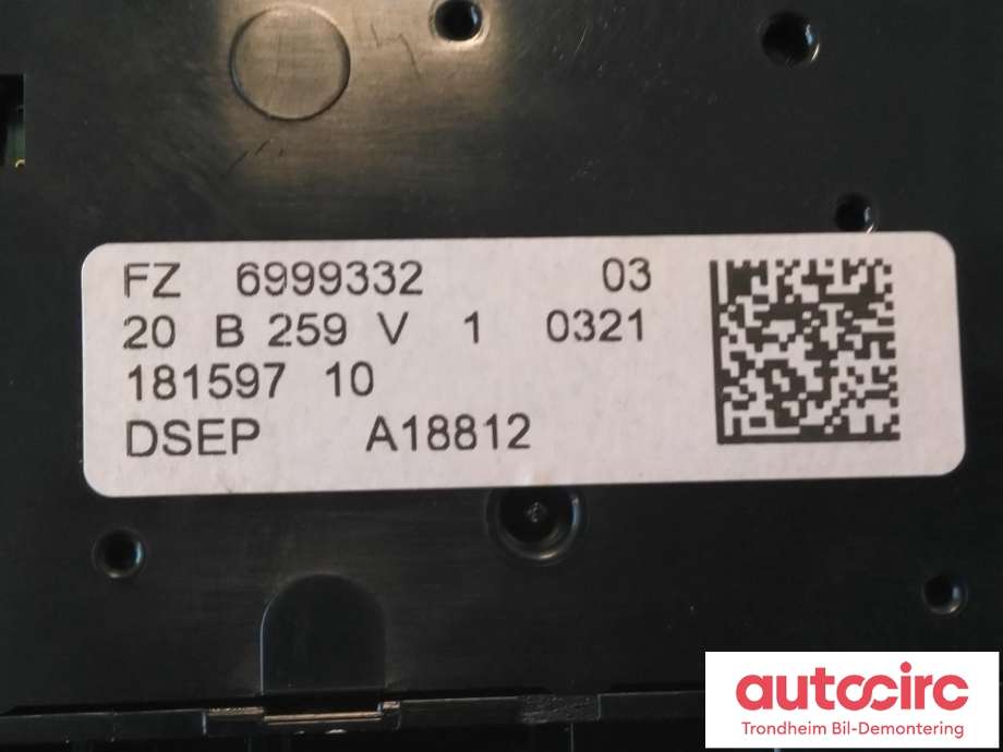 Taklyspanel til BMW i3 2013-2022  (VALEO|6999332|61316999332|18159710)