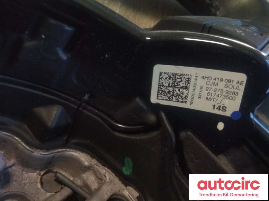 Ratt til Audi A8 2010-2013 (Type III, Fase 1)  (UTEN AIRBAG|4H0419091AE|4H0419091AE CJM|4H0419091AE INU| 4H0419091AR INU)
