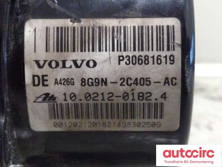 ABS sentral til Volvo V70 2007-2013 (Type III, Fase 1)  (ATE|30681619|31329140|10.0212-0182.4| 8G9N-2C405-AC)