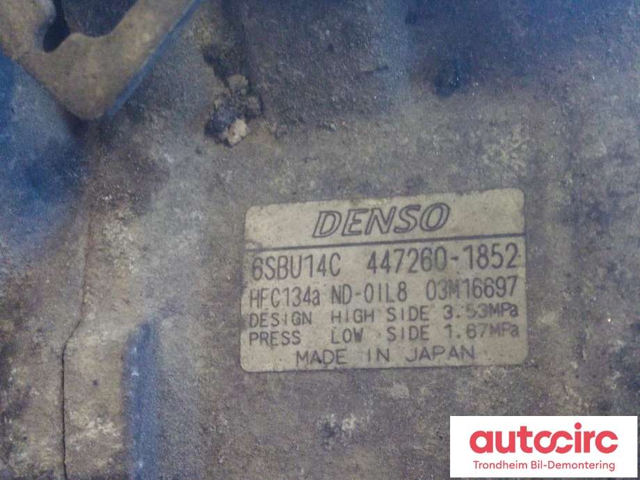 Aircondition kompressor til BMW X1 2009-2015 (E84) (E84) (DENSO|6987862|6452-6987862-03|64526987862| GE447190-8464| 447260-1852)