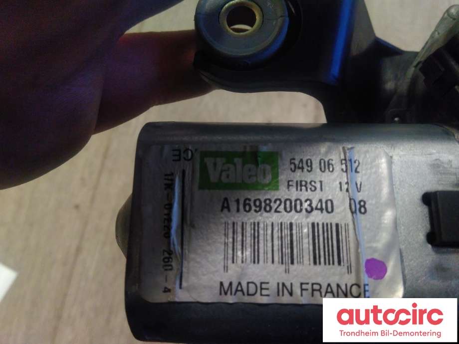 Viskermotor bakrute til Mercedes A-Klasse 2005-2012 (W169) (W169) (VALEO|A1698200340|54906512|A 169 820 03 40)