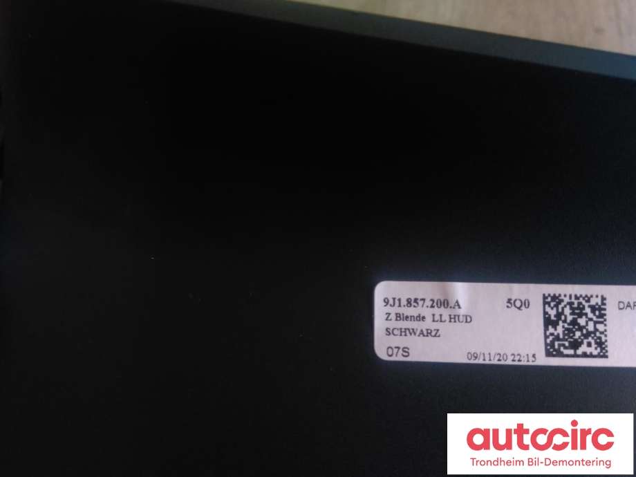 Dashbord diverse til Porsche Taycan 2019-->> (RUNDT HEAD UP DISPLAY|9J1857200A|9J1857200|PAD857053)