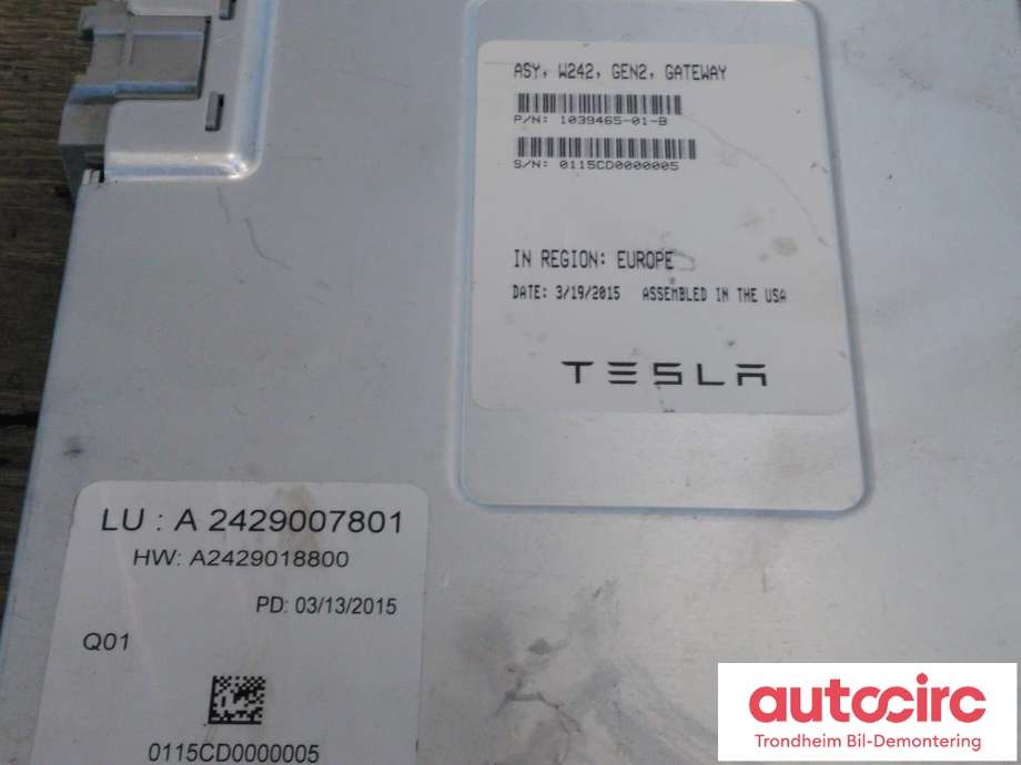 Styreenhet diverse til Mercedes B-Klasse, electric drive 2014-2018 (W242) (W242) (...|A2429007801|A2429018800|1039465-01-B)