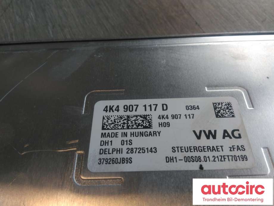 Styreenhet autopilot til Porsche Taycan 2019-->>  (DELPHI|4K4907117D|28725143|PAD907117A)