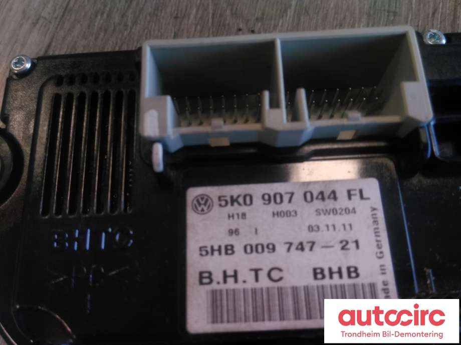Varmeapparat betjening til VW Sharan 2010-->> (Type II)  (BHTC|5K0907044FL|5HB009747-21|5K0 907 044 FL)
