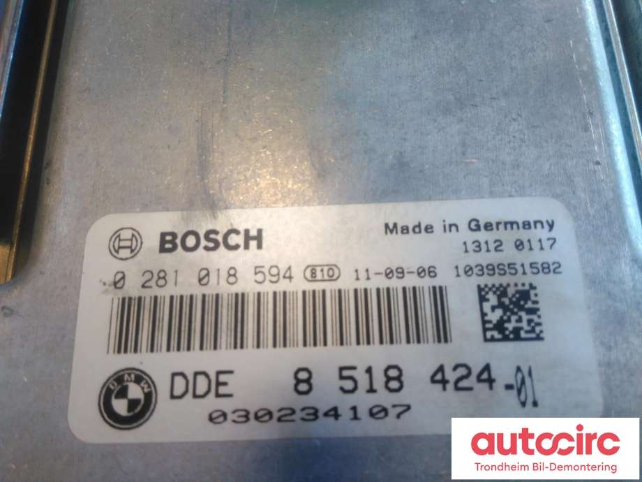 Styreenhet motor til BMW 1-Serie 2011-2015 (Fase 1) (F20/F21) (F20/F21) (BOSCH|8518424|8518424-01|13618576341)