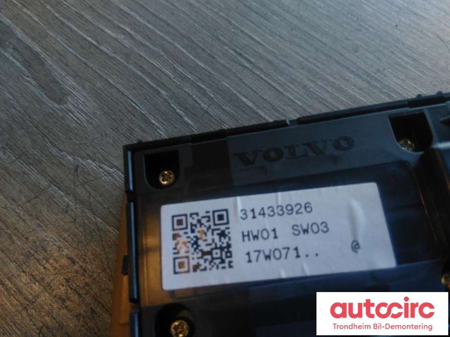Bryter ruteheis førerdørspanel til Volvo V90 / V90 CC / S90 2016-->>  (..|31433926|31407528|)