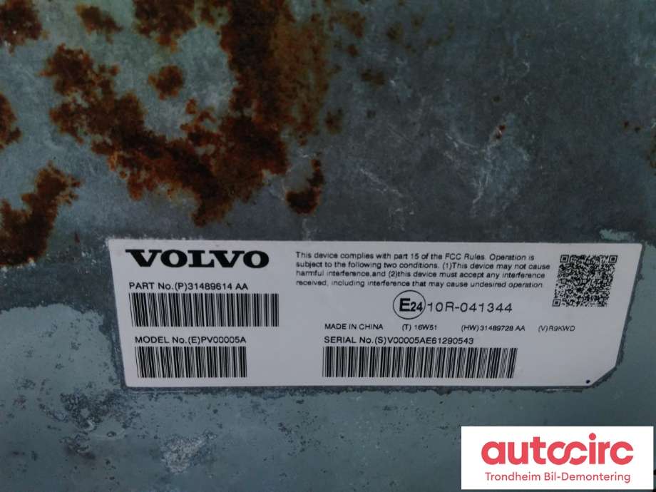 Bilstereo forsterker til Volvo V90 / V90 CC / S90 2016-->>  (...|31489614 AA|36012702|)