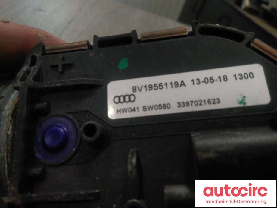Viskermotor frontrute til Audi A3 2012-2016 (Type III, Fase 1)  (BOSCH|8V1955119A|8V1955023D|1397220663)
