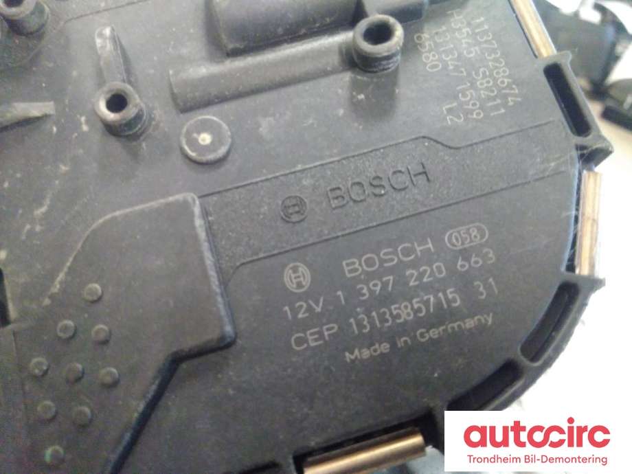 Viskermotor frontrute til Audi A3 2012-2016 (Type III, Fase 1)  (BOSCH|8V1955119A|8V1955023D|1397220663)